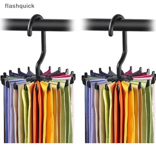 Flashquick ไม้แขวนเสื้อ พลาสติก แบบพกพา สําหรับแขวนเนคไทน์ เข็มขัด