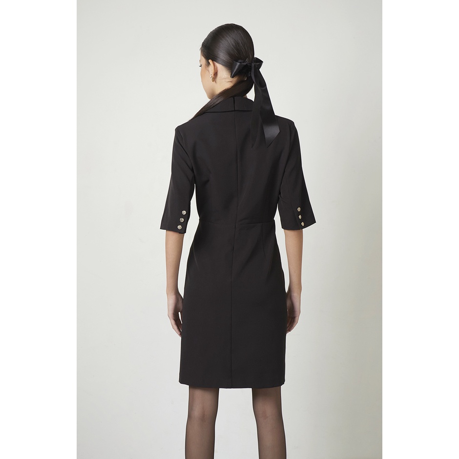 espada-เดรสเบลเซอร์-ผู้หญิง-สีดำ-blazer-dress-recycled-yarn-4627