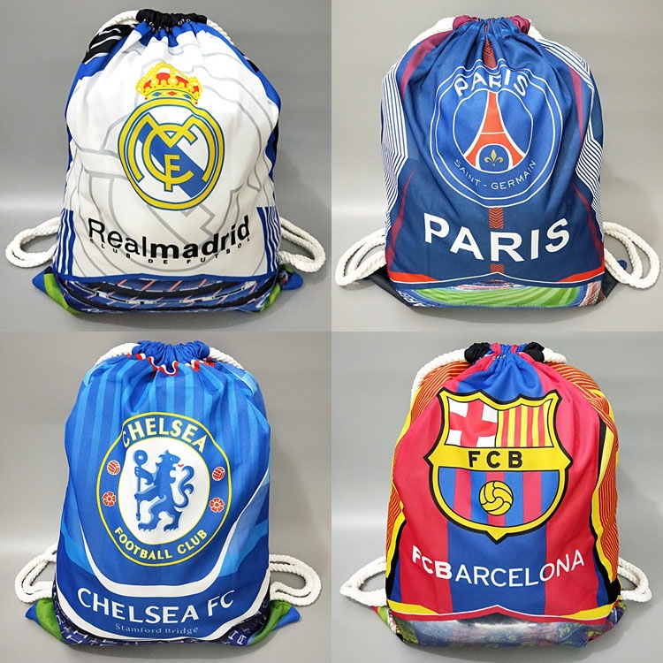 กระเป๋าเป้สะพายหลัง-ลายฟุตบอล-real-madrid-barcelona-ac-milan-chelsea-juve-manchester-united-สําหรับเล่นฟุตบอล