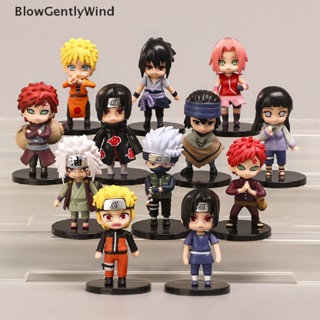 Blowgentlywind โมเดลการ์ตูนนารูโตะ Shippuden Hinata Sasuke Itachi Kakashi Gaara BGW 12 ชิ้น ต่อชุด