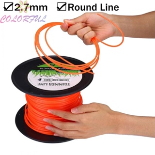 【COLORFUL】Trimmer Line Line Nylon Orange Square Trimmer Wire For STIHL Length:50m