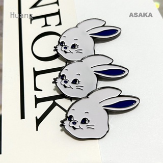 Asaka Kpop ใหม่ กางเกงยีน โลหะ กระต่าย เข็มกลัด การ์ตูน Pin ป้าย ที่ใส่พลาสติก