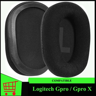 3cshoppingmall แผ่นโฟมรองหูฟัง แบบเปลี่ยน (สีดํา) สําหรับ Logitech G Pro X &amp; G Pro