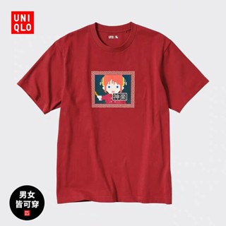 Uniqlo เสื้อยืดแขนสั้น พิมพ์ลายอนิเมะ GINTAMA สําหรับผู้ชาย และผู้หญิง (UT) 462165