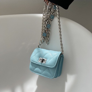 กระเป๋าสะพายไหล่ Chanel ขนาดมินิ แต่งสายโซ่คล้อง สีชมพู สําหรับสตรี 2023