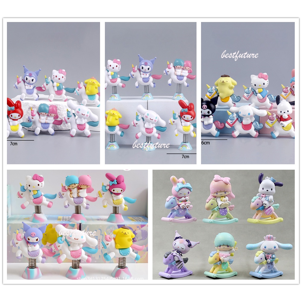 ตุ๊กตาฟิกเกอร์-sanrio-kuromi-cinnamoroll-my-melody-hello-kitty-ของเล่นสําหรับเด็ก