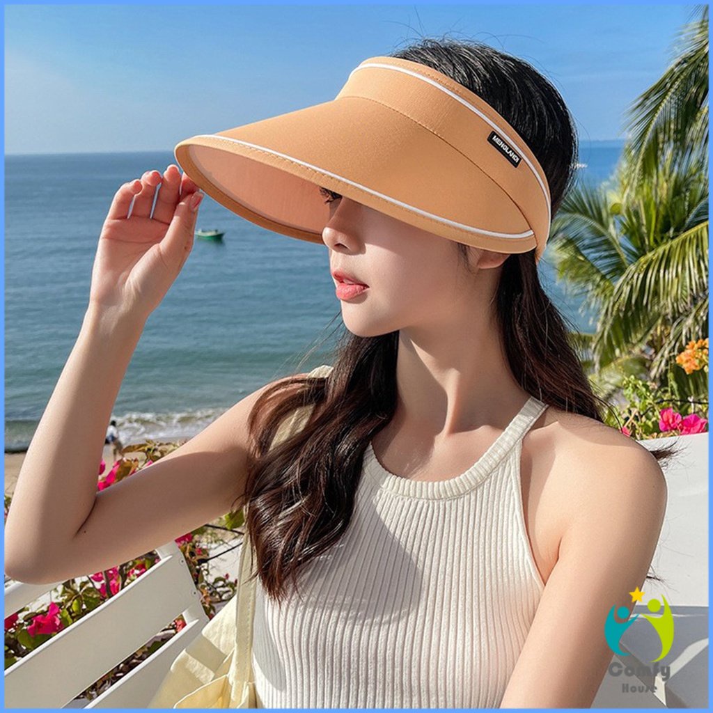 comfy-หมวกกันแดดครึ่งใบ-สไตล์เกาหลี-แฟชั่นฤดูร้อน-sun-visor