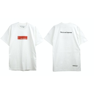 พร้อมส่ง ผ้าฝ้ายบริสุทธิ์ QWT20 NOT SUPREME WHITE ขาว T-shirt