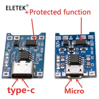 บอร์ดโมดูลชาร์จแบตเตอรี่ลิเธียม 5V 1A Micro Type-c Mini 18650 TP4056 พร้อมตัวป้องกันฟังก์ชั่นคู่ Li-ion TP4056A