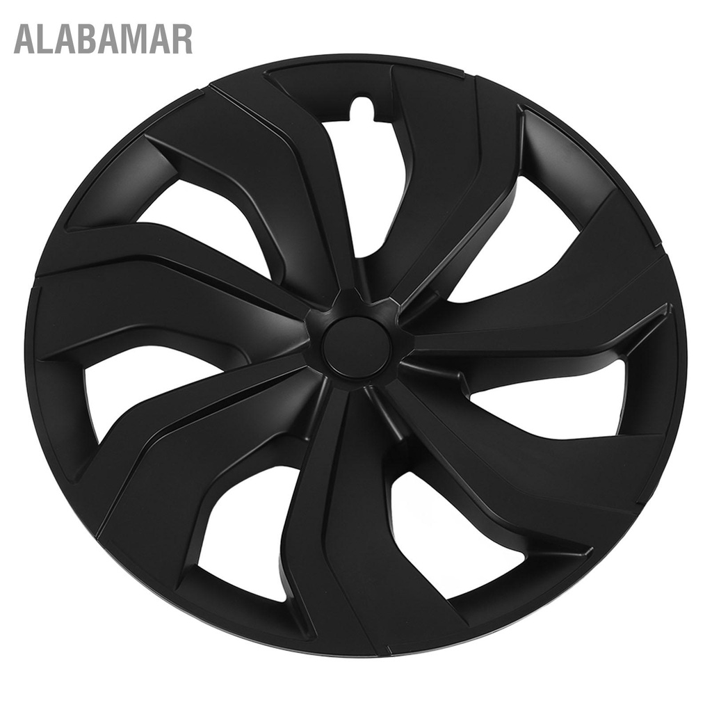 alabamar-4-pcs-ล้อ-hub-cap-matte-สีดำสไตล์สมมาตร-19-นิ้วรถยนต์-full-rim-hubcap-สำหรับ-tesla-รุ่น-y-2020-ถึง-2023