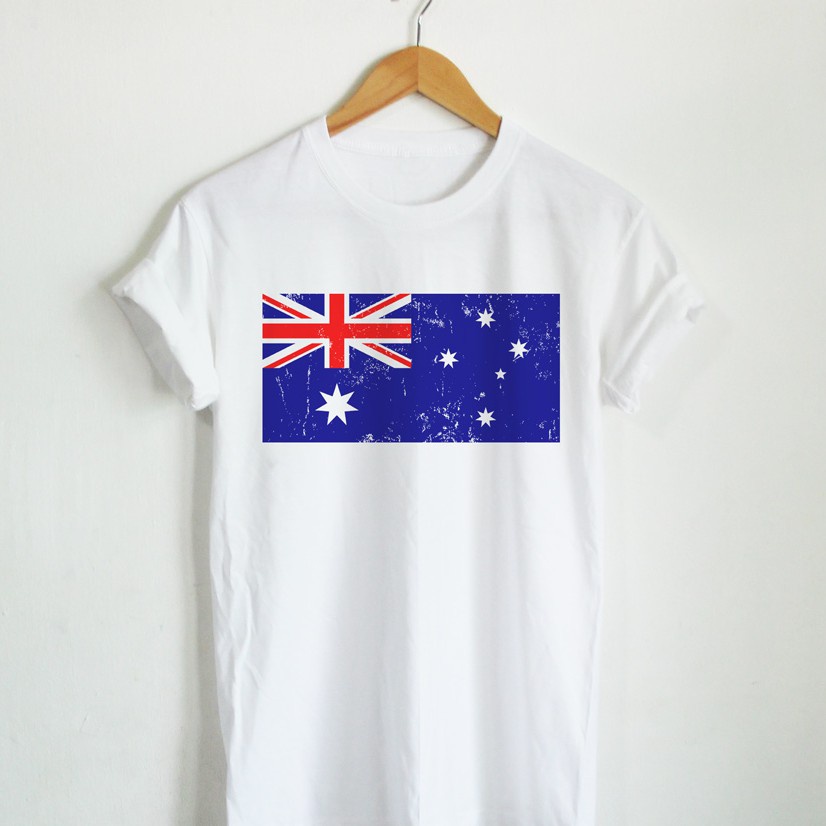 เสื้อยืดลาย-ธงชาติออสเตรเลีย-ประเทศ-ออสเตรเลีย-australia-flag-เสื้อยืดสกรีน-แขนสั้น-คอกลม