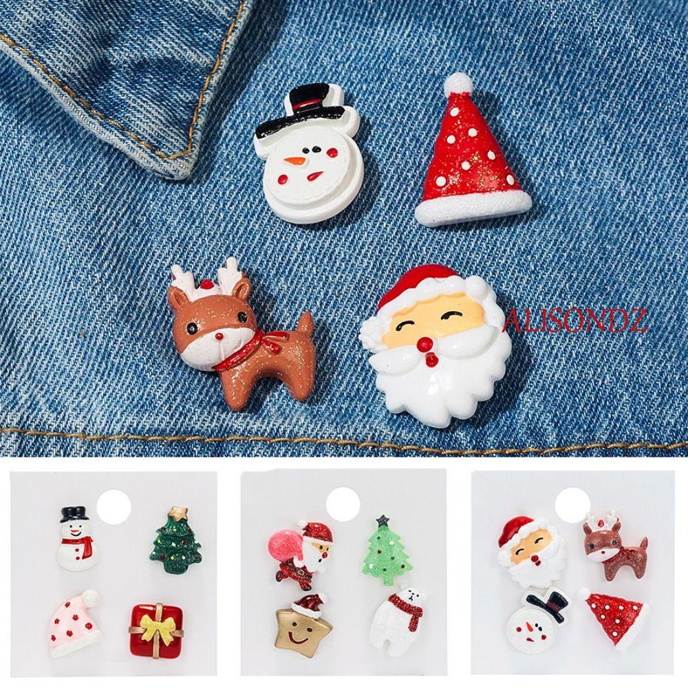 alisondz-ชุดเข็มกลัดคริสต์มาส-กระเป๋าเสื้อผ้า-ของขวัญเพื่อน-เสื้อผ้า-เครื่องประดับ-ตราเสื้อกันหนาว