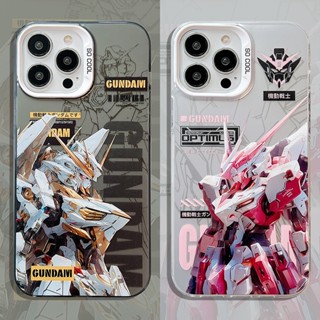 เคสโทรศัพท์มือถือ ผิวด้าน พิมพ์ลาย GUNDAM สองชั้น สําหรับ iPhone 14 Pro Max 13 12 Pro Max 11