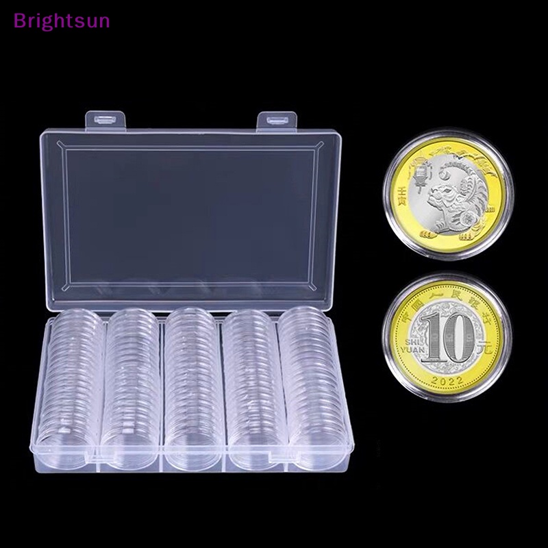 brightsun-กล่องพลาสติก-ทรงกลม-30-มม-100-ช่อง-สําหรับใส่เหรียญ-ของสะสม