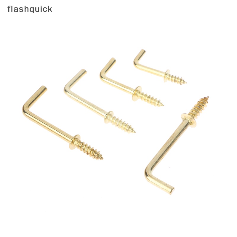 flashquick-ตะขอแขวนแก้ว-รูปตัว-l-สกรูมุมขวา-5-แบบ-โลหะผสมเหล็กคาร์บอน-สีเหลือง-ทอง-20-ชิ้น