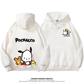เสื้อกันหนาวแขนยาว มีฮู้ด พิมพ์ลายการ์ตูนน่ารัก ทรงหลวม ขนาดใหญ่ สไตล์เกาหลี แฟชั่นฤดูหนาว