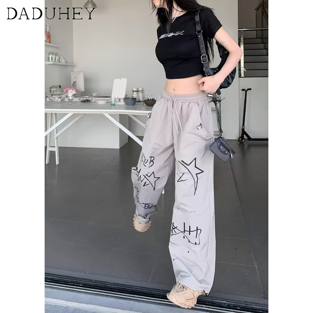 daduhey-womens-2023-summer-american-style-high-street-hip-hop-graffiti-sweatpants-loose-wide-leg-casual-cargo-pants