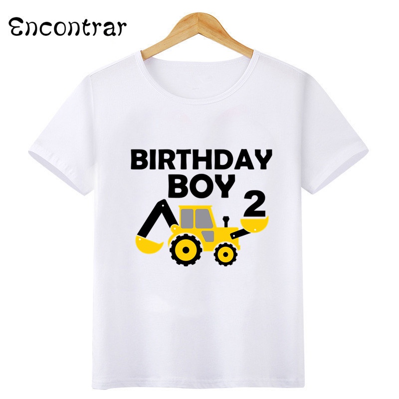 เสื้อยืด-พิมพ์ลายรถขุด-1-2-3-4-5-6-7-8-9-years-birthday-hkp2485-สําหรับเด็กผู้ชาย