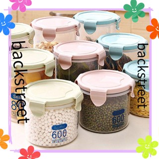 BACKSTREET Organizer Storage Box Kitchen Plastic Sealing Pot Bottle Jar New Container Preservation Food Fresh/Multicolor