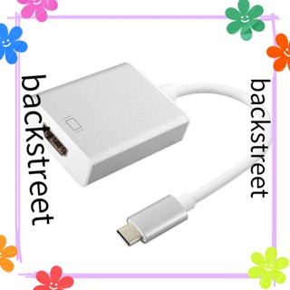 Backstreet อะแดปเตอร์ USB C เป็น HDMI สําหรับ HDTV 4K สายเคเบิลตัวผู้ เป็นตัวเมีย