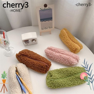 Cherry3 กระเป๋าดินสอ ผ้ากํามะหยี่ขนนิ่ม สําหรับใส่เครื่องสําอาง ปากกา