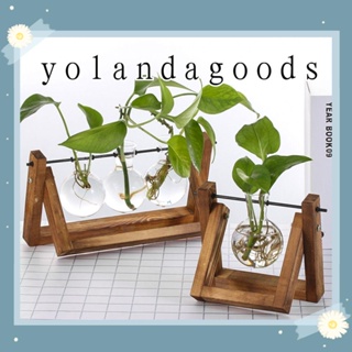 ภาพหน้าปกสินค้าYOLANDAGOODS แจกันรูปร่างหลอดไฟขนาดเล็กพร้อมขาตั้งไม้ สำหรับตกแต่งพืชไฮโดรโปนิกส์ ที่เกี่ยวข้อง