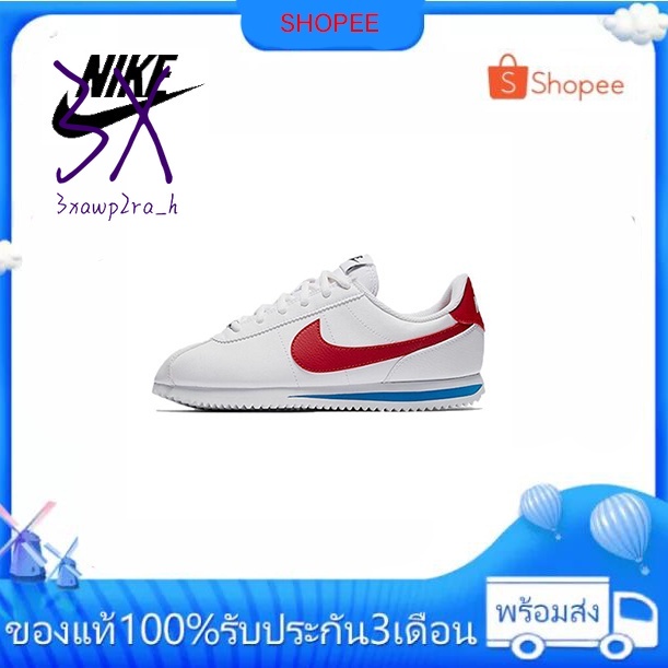 สปอตสินค้า-nike-cortez-forrest-gump-รองเท้าผ้าใบแฟชั่นผู้ชายและผู้หญิงสีขาวและสีแดง-รองเท้า