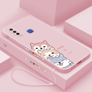 เคส Vivo y20 y20i y20s y20i y30 y30i y50 y31 y51 v20 เคสการ์ตูนน่ารัก ซิลิโคน เคสโทรศัพท์ ส่งสายคล้อง