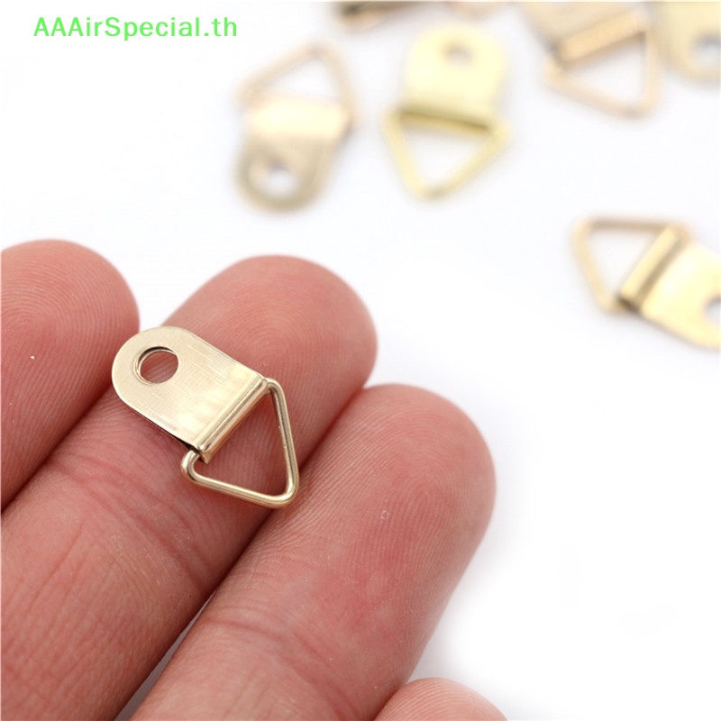 aaairspecial-ตะขอแขวนกรอบรูป-รูปตัว-d-สามเหลี่ยม-สีทอง-ขนาดเล็ก-10x20-มม-อุปกรณ์เสริม-สําหรับเฟอร์นิเจอร์-100-ชิ้น