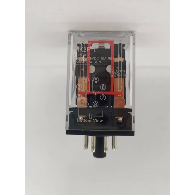 ถูกมาก-pnc-model-mk2p-i-relay-8-pin-รีเลย์8ขากลม-กระแส-10a-คอนแทก-2no-2nc-volts-ac220v-ac110v-ac24v-dc24v-dc12v-ทักเชท