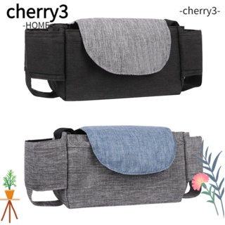 Cherry3 กระเป๋าใส่ผ้าอ้อม แบบแขวนรถเข็นเด็ก พับได้ สําหรับวางขวดนม
