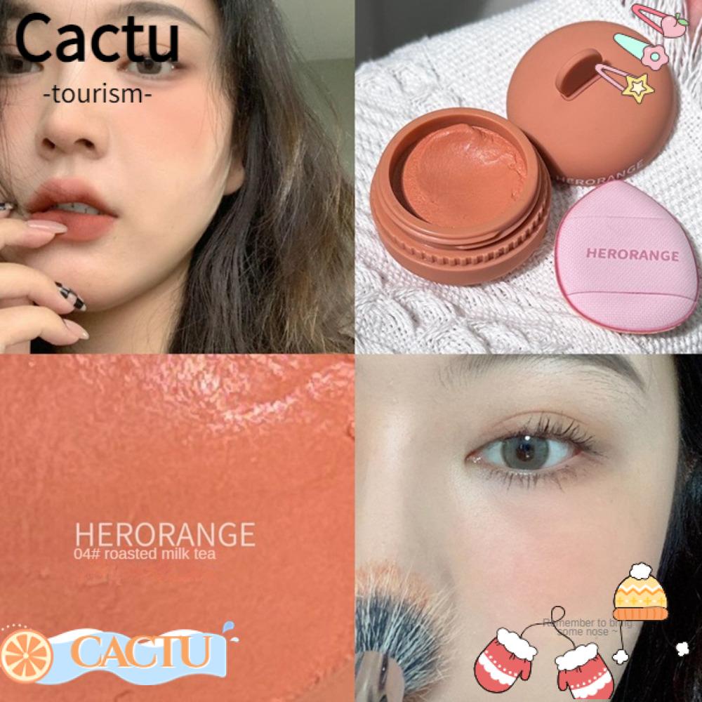 cactu-บลัชออนพาเลท-เนื้อครีม-โมโนโครม-เกรปฟรุ๊ต-กันน้ํา-ระบายอากาศ-สีแดง