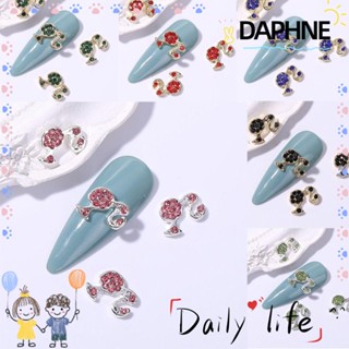 Daphne สติกเกอร์เพชรคริสตัล พลอยเทียม สีทอง สีเงิน สําหรับตกแต่งเล็บ 20 ชิ้น