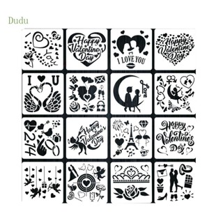 Dudu แผ่นแม่แบบ ลายฉลุ รูปหัวใจ อเนกประสงค์ สําหรับวันวาเลนไทน์ DIY