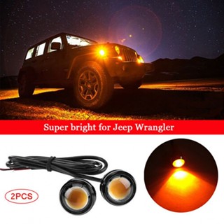 ไฟสีเหลืองอําพัน 2 ชิ้น สําหรับ Jeep Wrangler ไฟแสดงสถานะ LED ไฟมาร์กเกอร์ ทนทาน