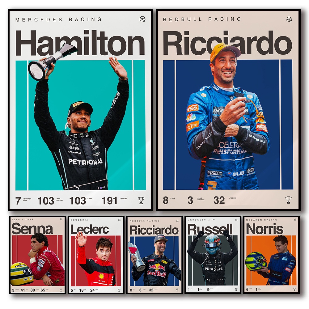 F1 Racers และทีม Cars Motorsport โปสเตอร์ความงามตกแต่งห้องออกแบบที่ทัน ...