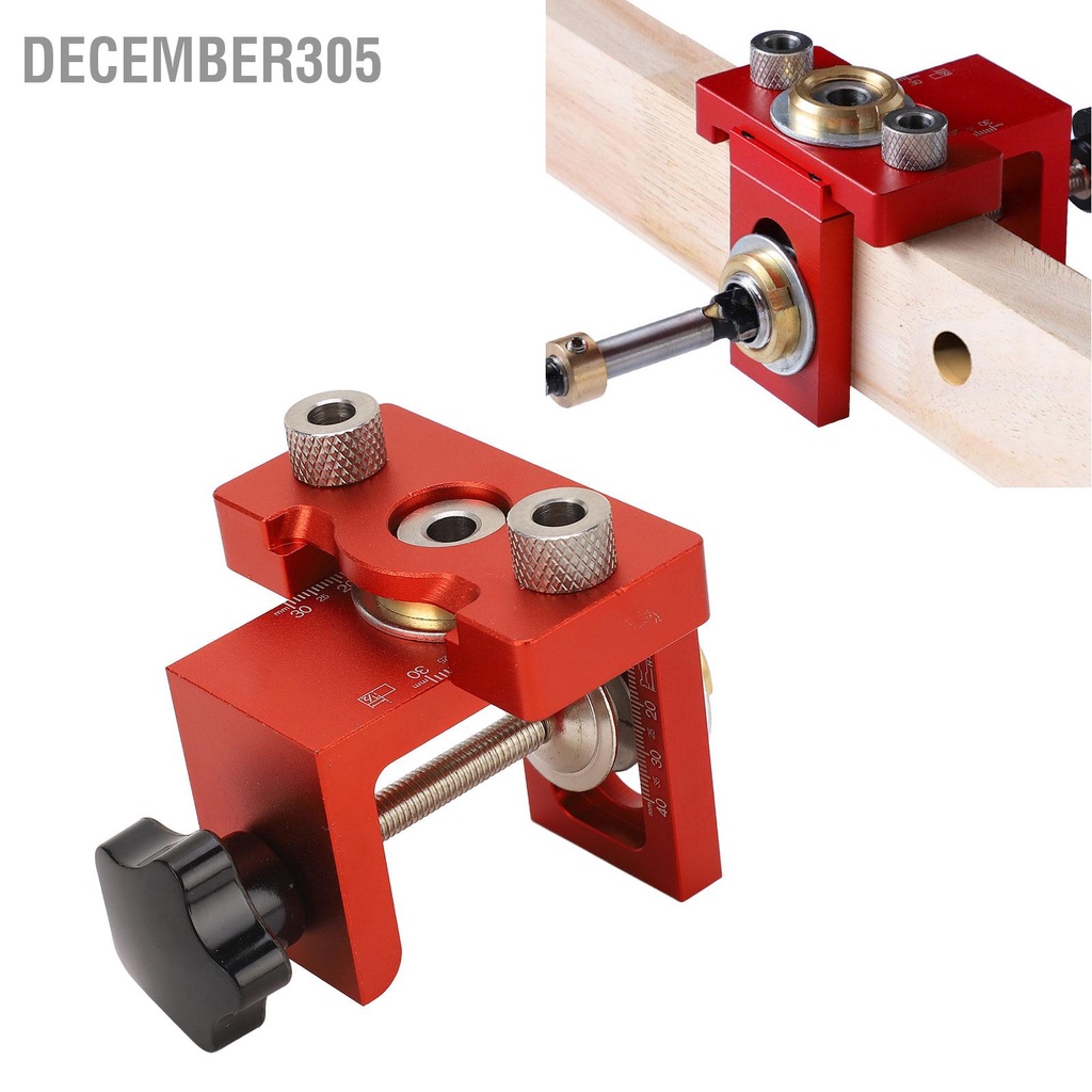 december305-pocket-hole-jig-kit-3-in-1-round-dowel-woodworking-holes-locator-furniture-panel-splicing-เครื่องมือ