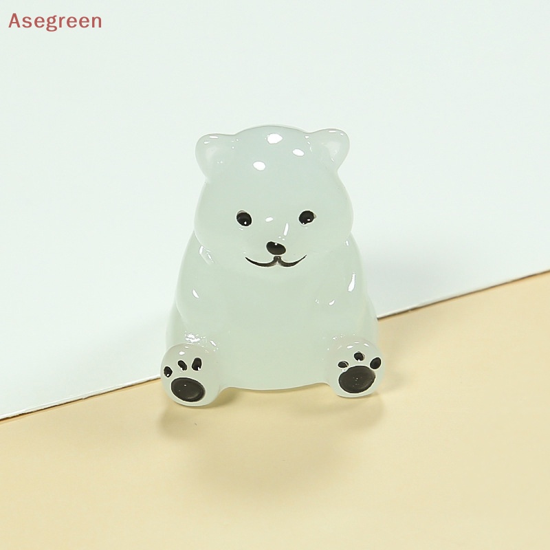 asegreen-ตุ๊กตาหมีขั้วโลก-เรืองแสง-ขนาดเล็ก-สําหรับตกแต่งบ้านตุ๊กตา-2-ชิ้น