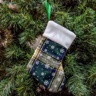 [yanyujiace] ถุงน่องคริสต์มาส ลายสก๊อต เกล็ดหิมะ สีขาว ขนาดเล็ก 12 ชิ้น สําหรับเด็ก