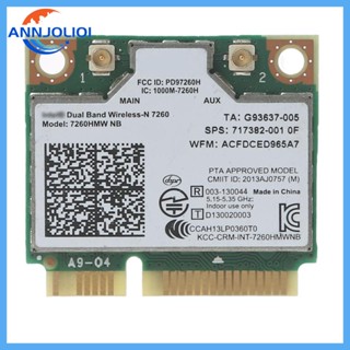 Ann การ์ดเครือข่าย Mini PCI-E 7260 7260NB 7260HMW 300Mbps สําหรับแล็ปท็อป 717382-001