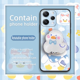 Back Cover protective Phone Case For Redmi12 4G Anti-dust Cute Kickstand Fashion Design Cartoon Durable Anti-knock glisten