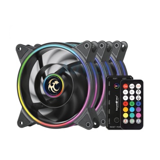 FAN CASE 12CM TSUNAMI 1250 ARGB (BLACK) + REMOTE (PACK3)