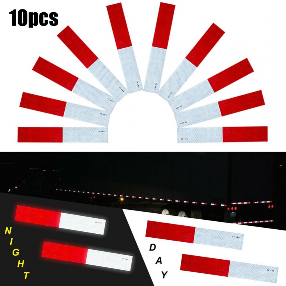 ใหม่-100-เทปสะท้อนแสง-สีแดง-สีขาว-สําหรับรถบรรทุก-รถพ่วง-rv
