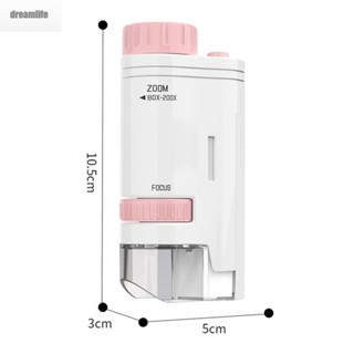 【DREAMLIFE】Portable Handheld Microscope For Children,200x LED Illuminated Pocket Microscope