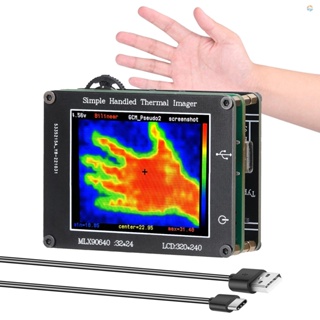 {fash} กล้องถ่ายภาพ เซนเซอร์อินฟราเรด 24 * 32 พิกเซล แบบพกพา หน้าจอ LCD 3.2 นิ้ว ความละเอียด 240*320 -40℃ ถึง 300℃ เครื่องวัดอุณหภูมิ