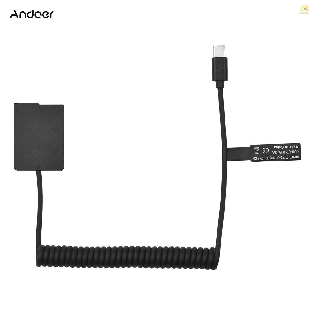 banana-pie-andoer-dmw-dcc8-อะแดปเตอร์คัปเปลอร์แบตเตอรี่ดัมมี่-usb-c-blc12-พร้อมสายพาวเวอร์-usb-type-c-แบบเปลี่ยน-สําหรับ-panasonic-lumix-dmc-fz300-fz1000-fz200