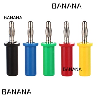 Banana1 อะแดปเตอร์ปลั๊กกล้วย ทองแดงบริสุทธิ์ 4 มม. สีดํา แดง สําหรับเชื่อมต่อสายเคเบิลลําโพง