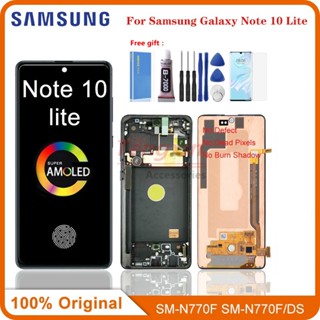 หน้าจอสัมผัสดิจิทัล LCD 6.7 นิ้ว พร้อมกรอบ สําหรับ Samsung Galaxy Note 10 Lite N770F Galaxy Note10 Lite