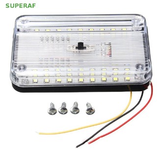 Superaf โคมไฟอ่านหนังสือ LED 12V 36 ดวง สีขาว สําหรับติดเพดานรถยนต์ รถบรรทุก