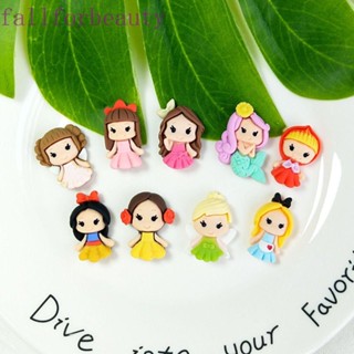 Fallforbeauty เครื่องประดับ รูปการ์ตูนเจ้าหญิง ขนาดเล็ก สําหรับตกแต่งสมุดภาพ DIY